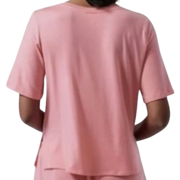 Athleta | Women's Pink Nighttime Bliss Sleep V-Neck Tee (Size XL) - Picture 12 of 12